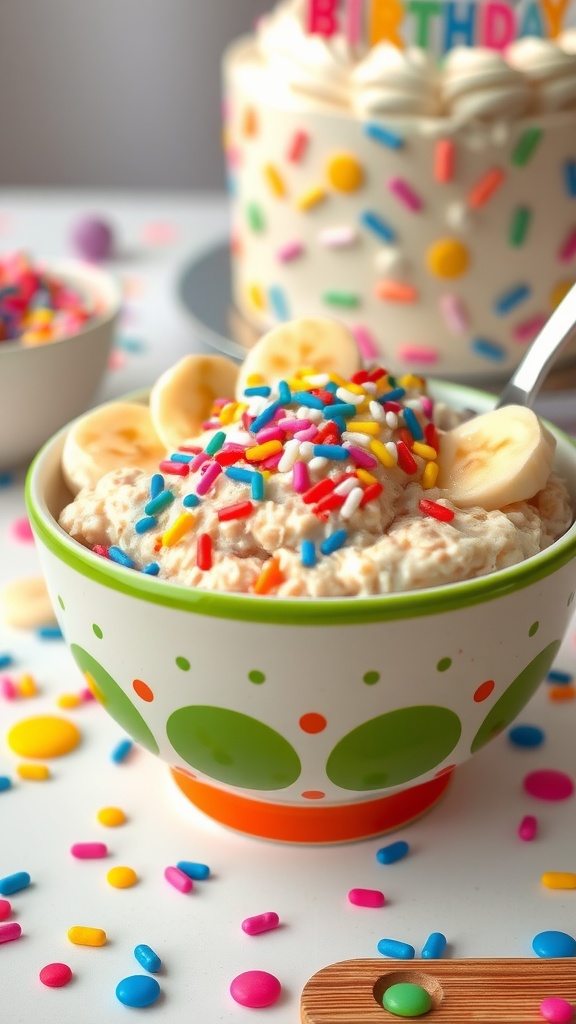 Birthday Cake Batter Oatmeal Recipe