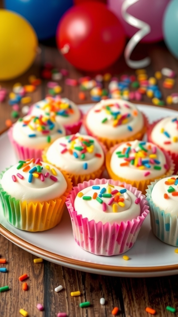 Delicious Mini Birthday Cake Batter Cheesecakes