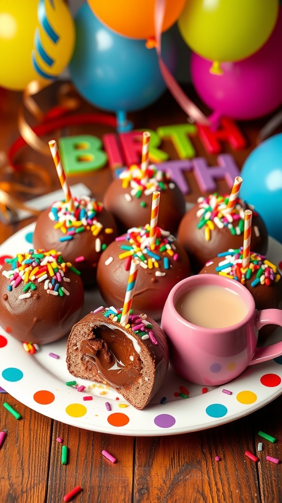 Delightful Birthday Cake Hot Chocolate Bombs
