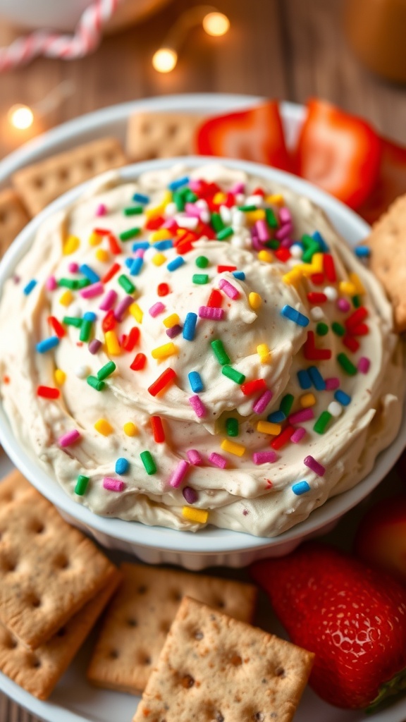 Eggless Birthday Cake Cookie Dough Dip