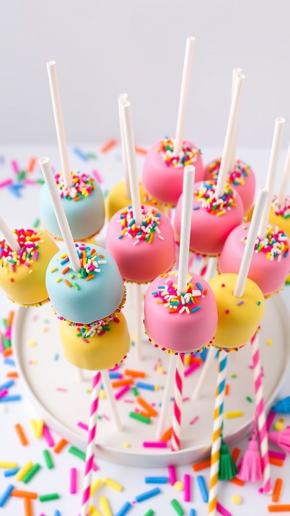 Delightful Marshmallow Birthday Cake Pops